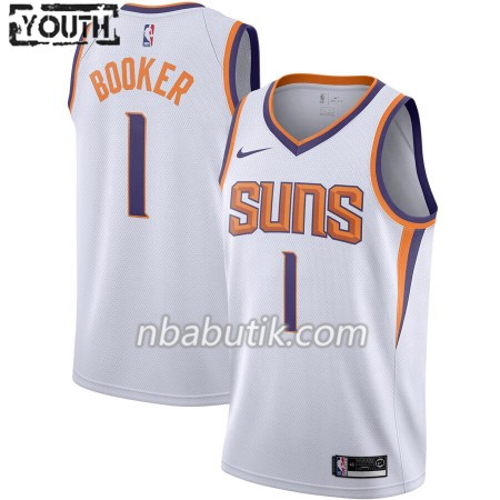 NBA Børn Trøje Phoenix Suns Devin Booker 1 Nike 2019-20 Association Edition Swingman NBA Børn Trøje Phoenix Suns Devin Booker 1 Nike 2019-20 Association Edition Swingman